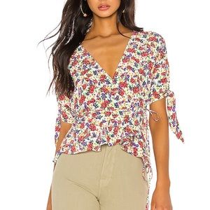 Faithfull the Brand Lucy Wrap Top Lumina Floral XS